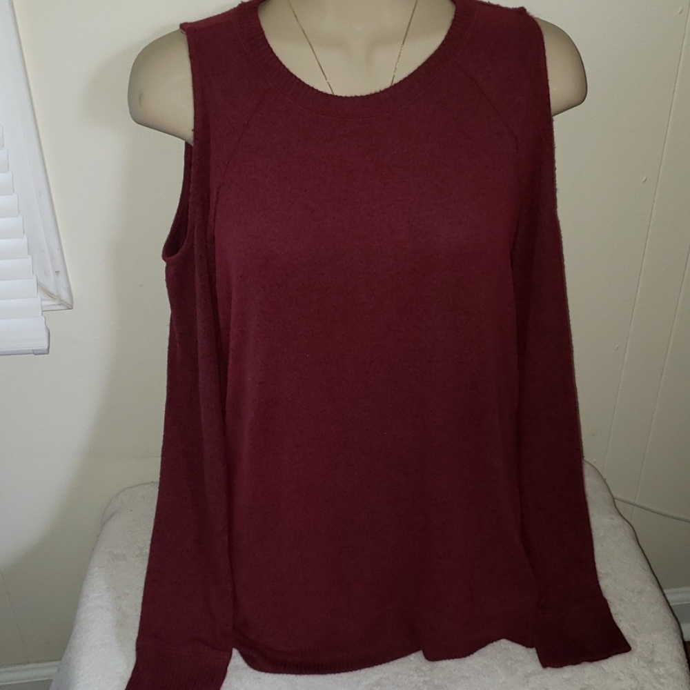 Cold shoulder sweater